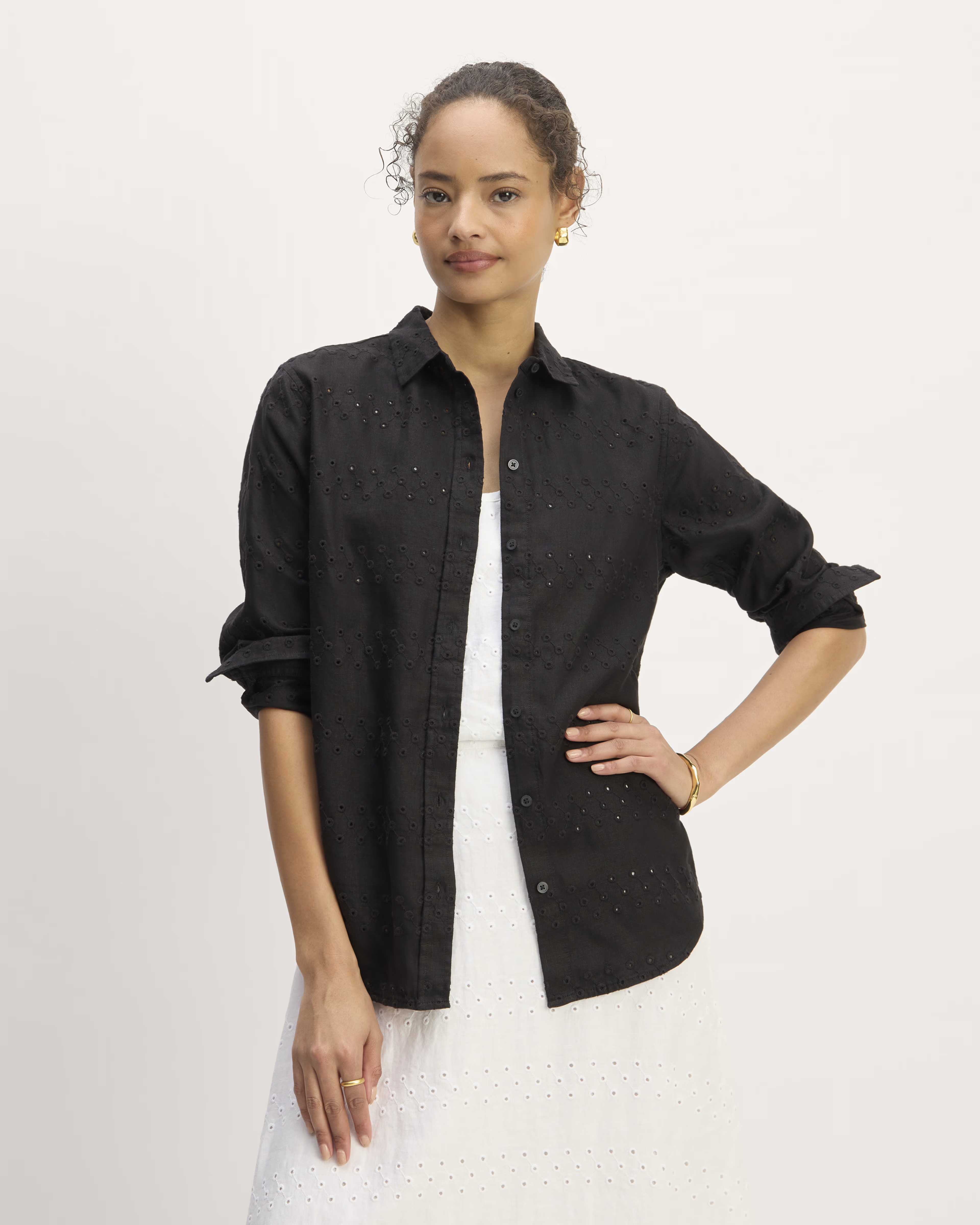 The Linen Eyelet Relaxed Shirt | Everlane