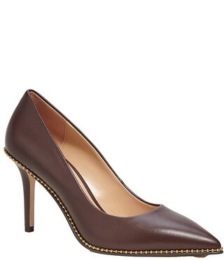 Waverly Beadchain Studded Leather Pumps | Dillard's