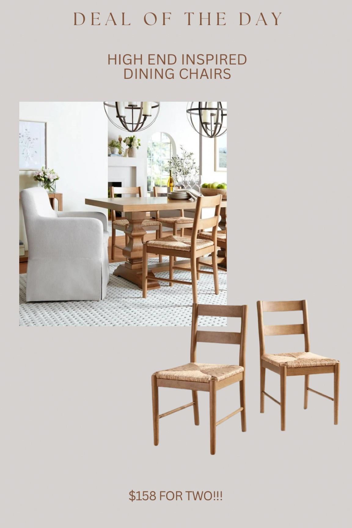 Brand new high end inspired dining chairs!!!! Less than $80 per chair 🤯🚨 high sellout risks! 

#LTKSaleAlert #LTKStyleTip #LTKHome