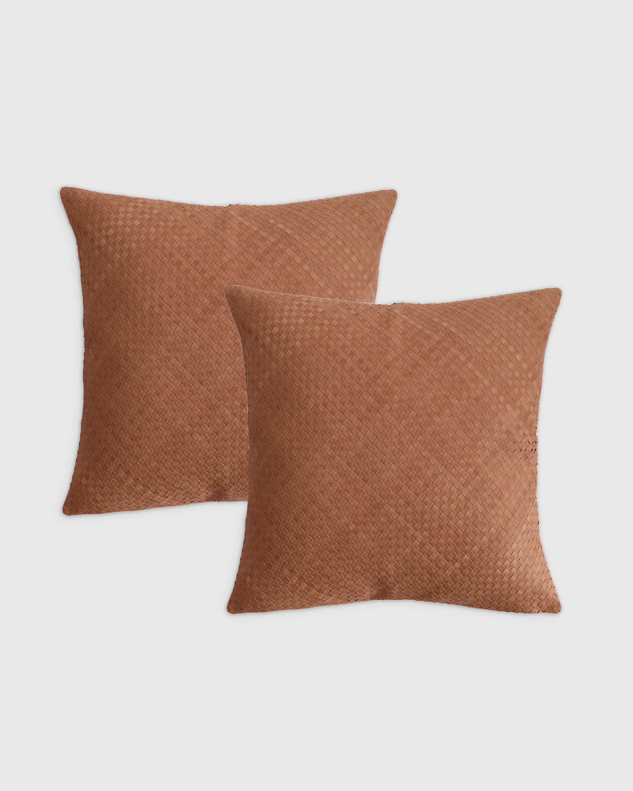 Woven Leather Pillow Cover - Set of 2 | Quince