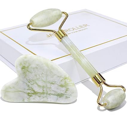 BAIMEI Jade Roller & Gua Sha Set Face Roller and Gua Sha Facial Tools for Skin Care Routine and P... | Amazon (US)