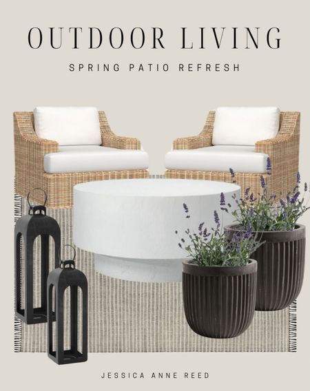 Outdoor living, outdoor furniture, light wicker furniture, patio furniture, outdoor entertaining, round outdoor coffee table, round plaster coffee table, planter, Target home, pottery barn patio furniture 



#LTKfindsunder50 #LTKhome #LTKstyletip