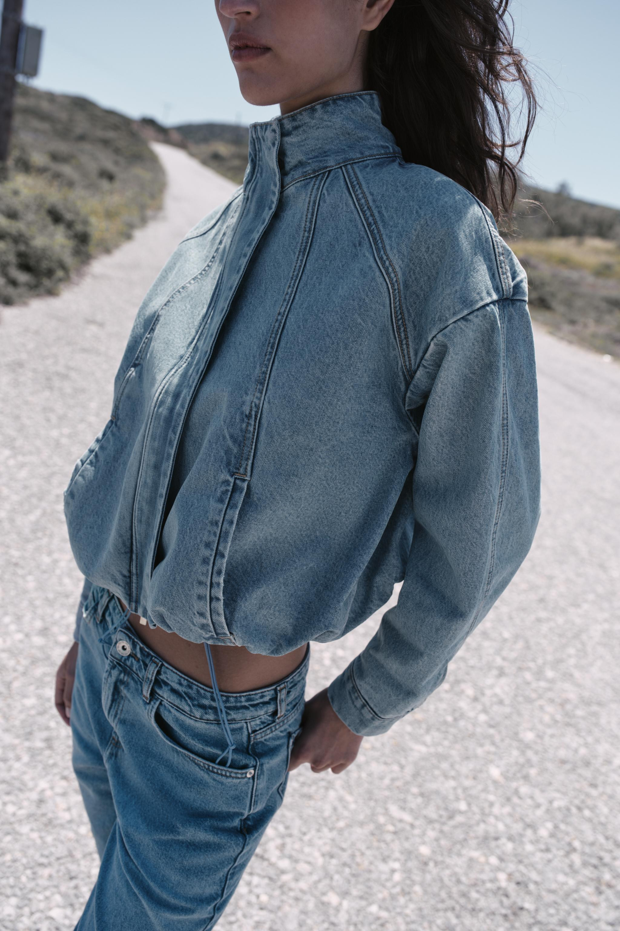 Z1975 JEANS-BOMBERJACKE MIT STEHKRAGEN | Zara DE