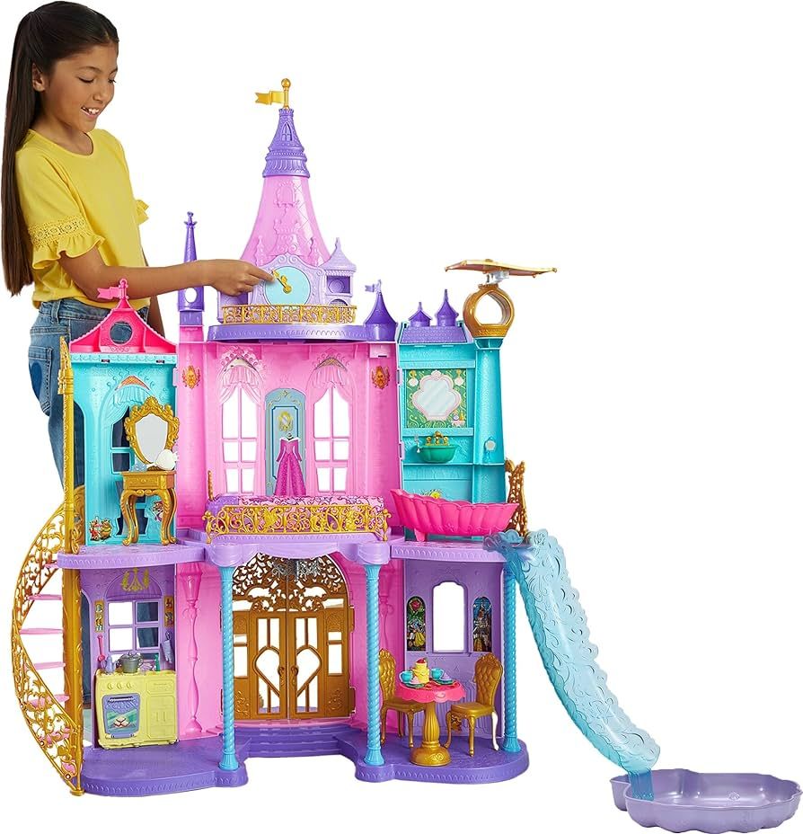 Mattel Disney Princess Toys, Ultimate Castle 4 Ft Tall with Lights & Sounds, 3 Levels, 10 Play Ar... | Amazon (US)
