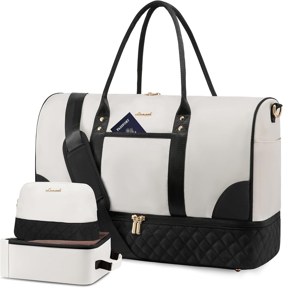 LOVEVOOK Travel Bag,Weekender Bag for Women Travel Duffle Bag with Shoe Compartment,Carry on Over... | Amazon (US)
