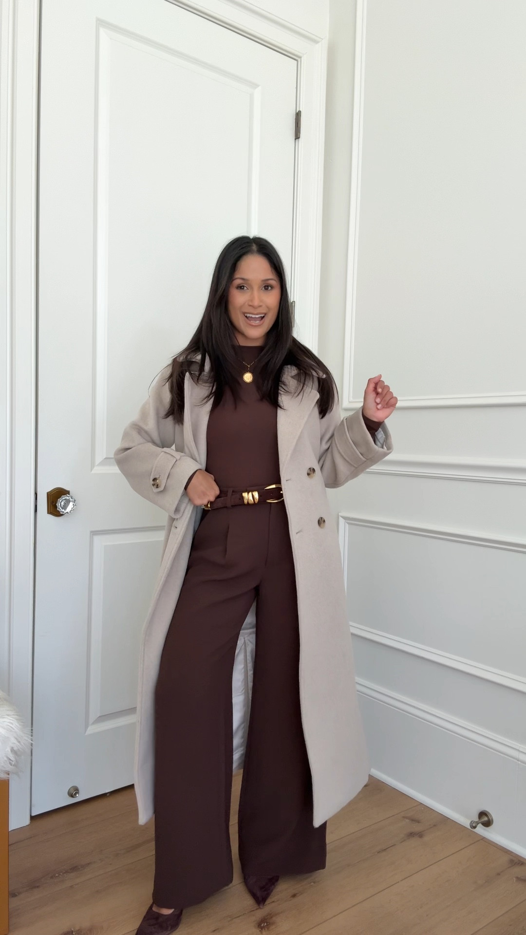 Everything I’m wearing is on sale including + take an extra 15% OFF my coat, pants and  sweater with code: CYBERAF
My chocolate brown tote is 25% OFF at checkout 
#pants #falloutfit #giginewyork 

#LTKGiftGuide #LTKSaleAlert #LTKCyberWeek