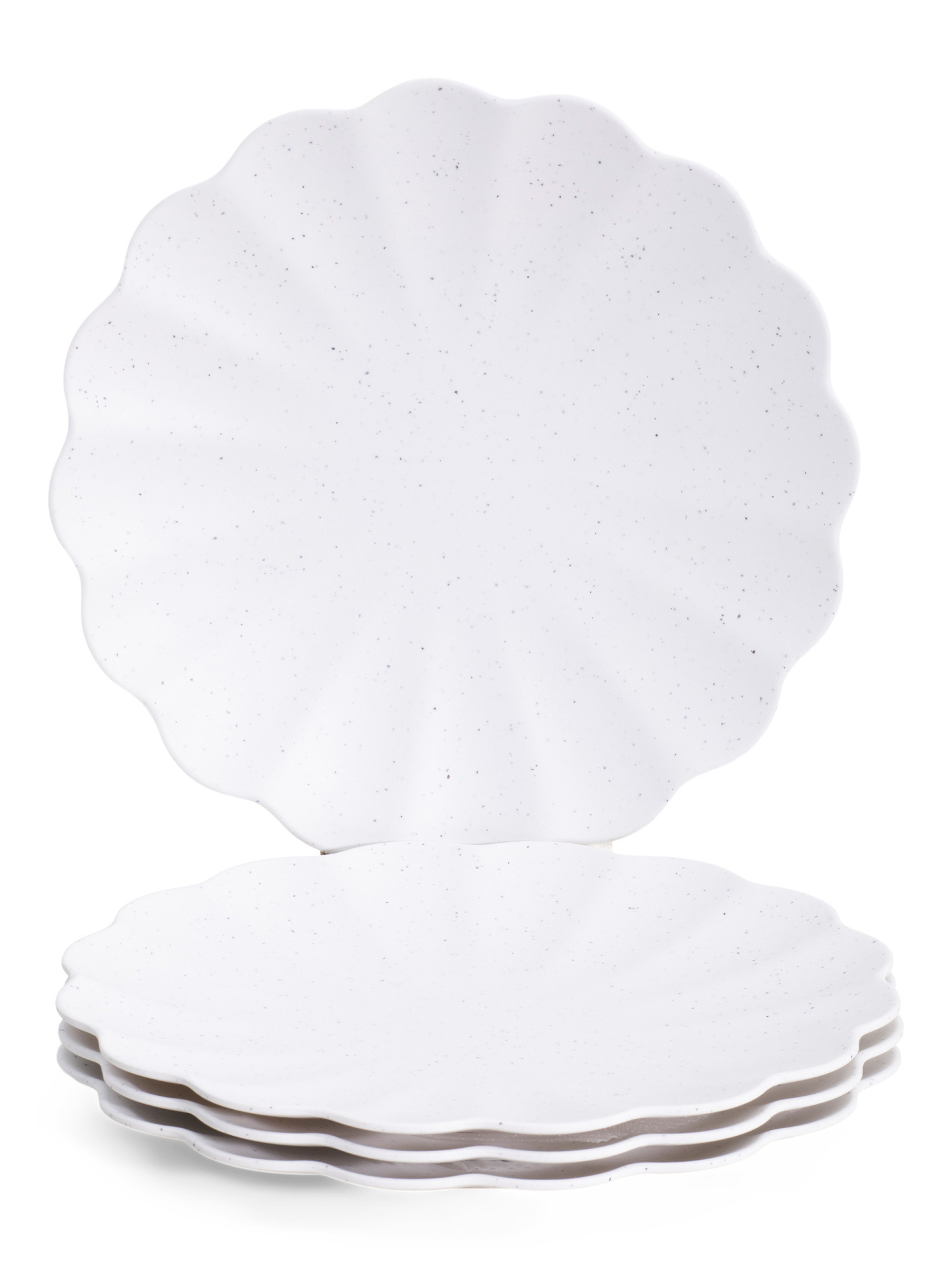 Set Of 4 Scalloped Melamine Dinner Plates | Outdoor Entertaining | Marshalls | Marshalls
