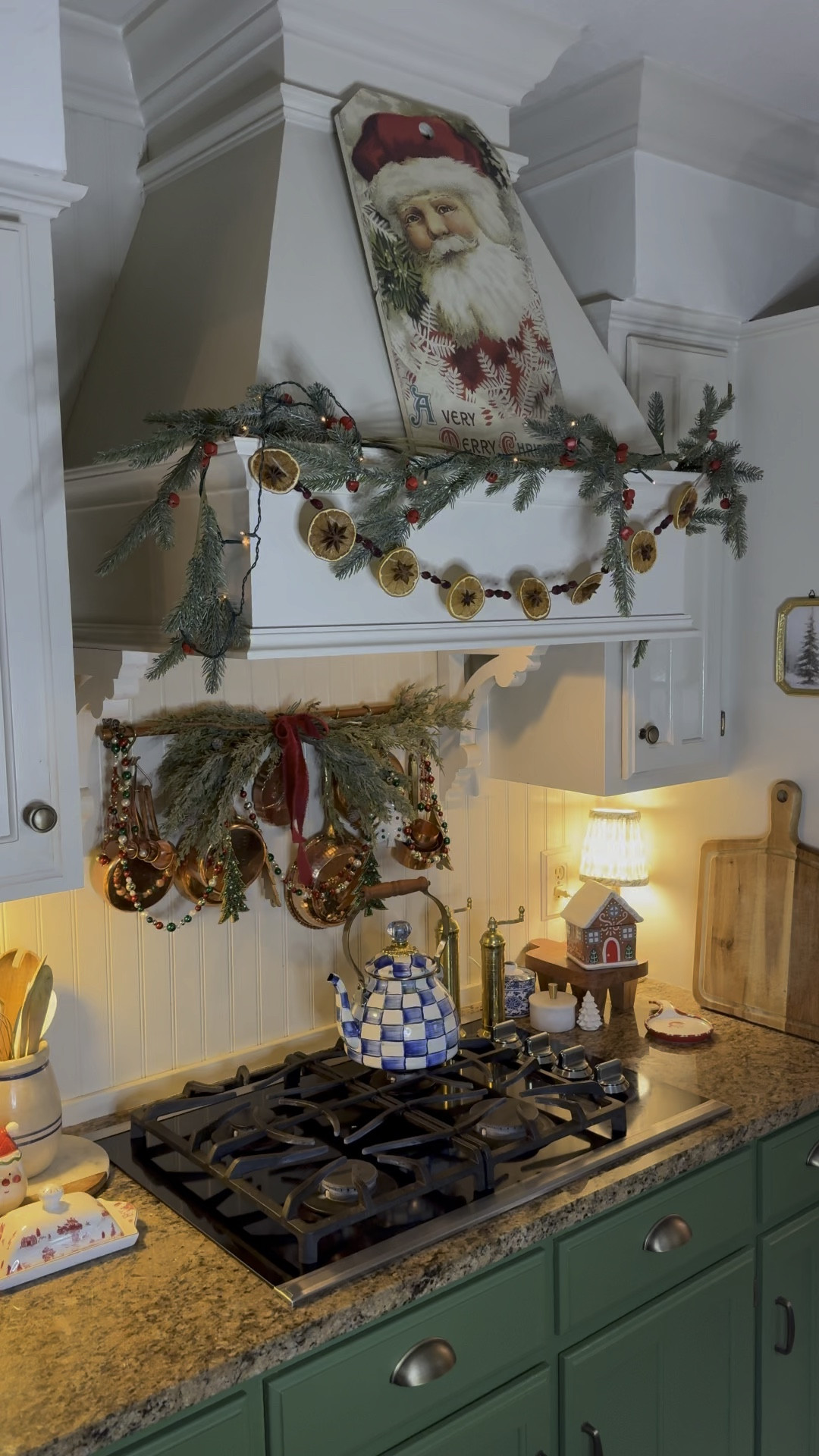 Mackenzie-Childs Royal check tea kettle, copper pot pail, copper mold, copper pots and pans, gingerbread house candle, pleated chandelier shade, kitchen countertop lamp, Christmas kitchen inspo and decor#LTKVideo 

#LTKHome #LTKHoliday