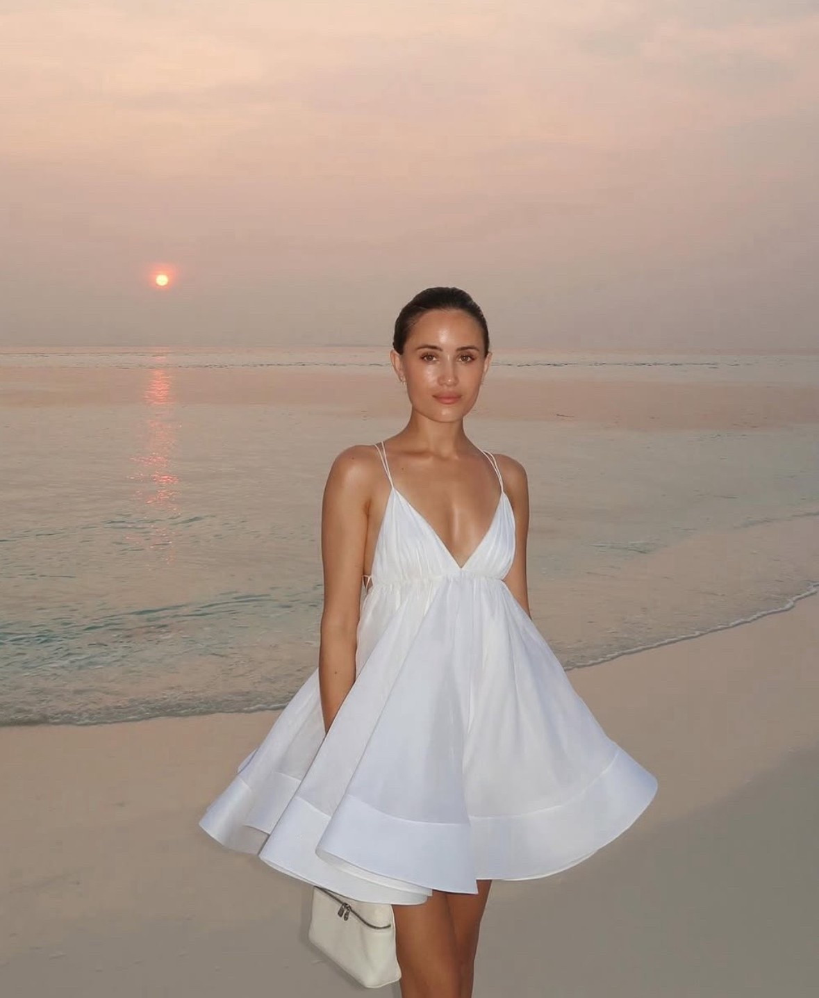 Sunset date nights🤍 wearing the most beautiful dress by Yvon the label styled with my Lori Piana bag

#LTKdresses