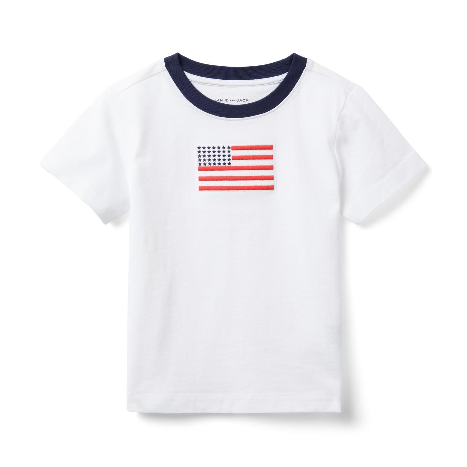 Embroidered Flag Tee | Janie and Jack