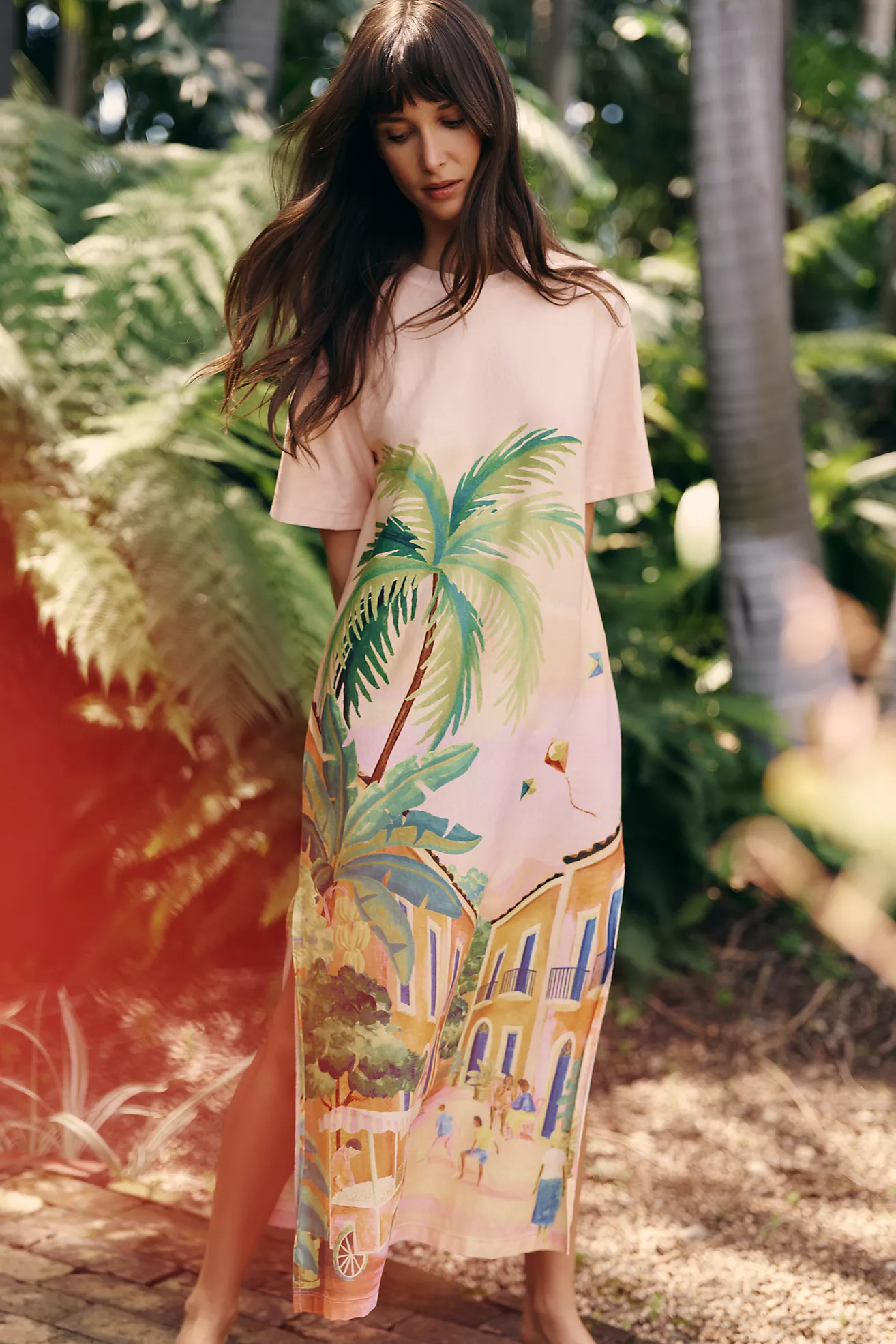 Farm Rio x Anthropologie Graphic Tee Midi Dress | Anthropologie (US)