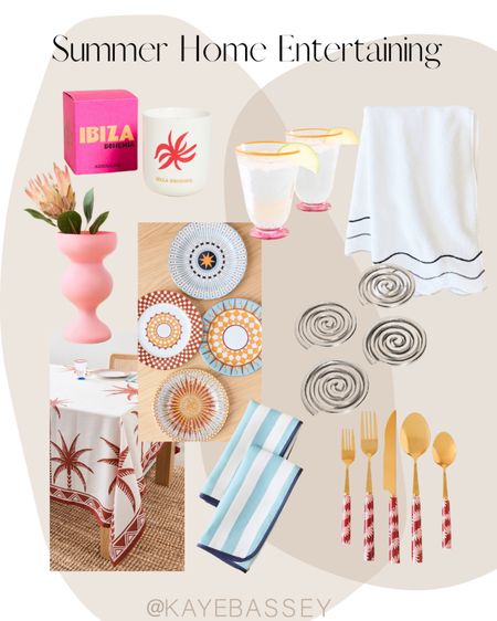 Summer home entertaining home decor must haves for the season. Bright and colorful dining room and backyard patio essentials for your home #decor #home #hosting #parties #dining #summer #outdoor 

#LTKparties #LTKhome #LTKSeasonal