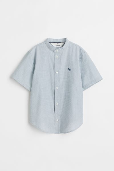 Shirt with Band Collar | H&M (US + CA)