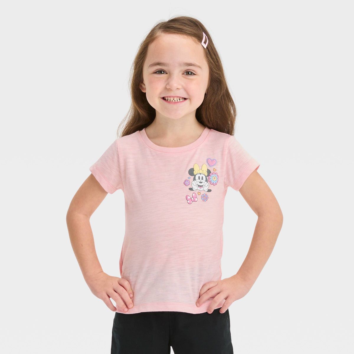 Toddler Girls' Disney Minnie Mouse Short Sleeve Graphic T-Shirt - Rose Pink | Target