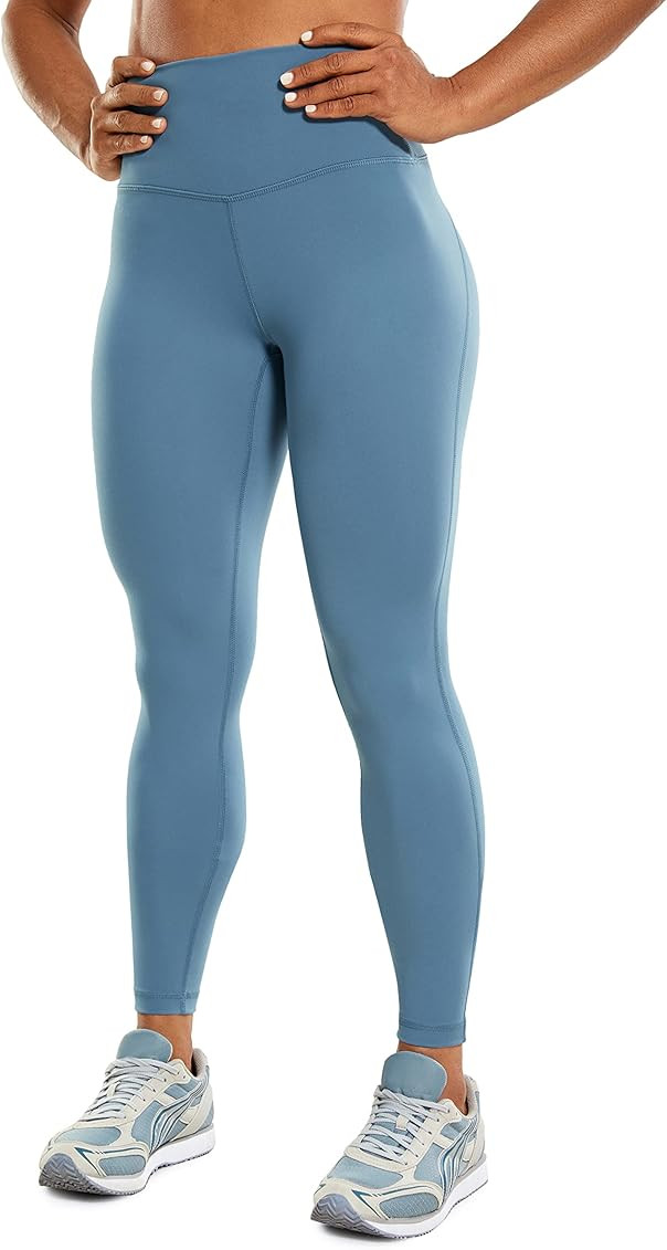 CRZ YOGA Women's Ulti-Dry Workout Leggings 25 Inches - High Waisted Yoga Pants 7/8 Athletic Gym Legg | Amazon (US)