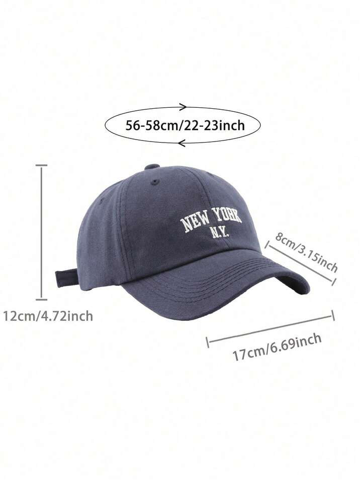 1pc Women's Letter Embroidered Baseball Cap, Fashionable Versatile Adjustable Snapback Hat For UV... | SHEIN