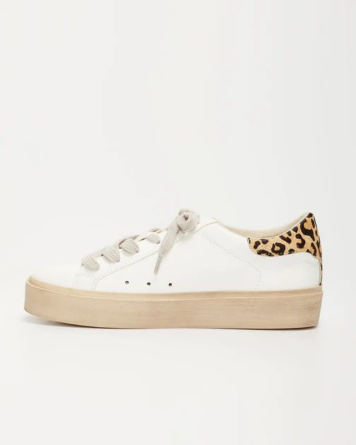 Reba Platform Sneakers - Gold/Leopard - SALE | VICI Collection