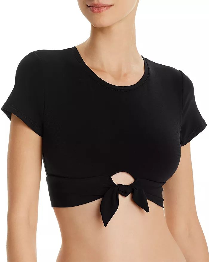 Ava Solid Cropped T-Shirt Bikini Top | Bloomingdale's (US)