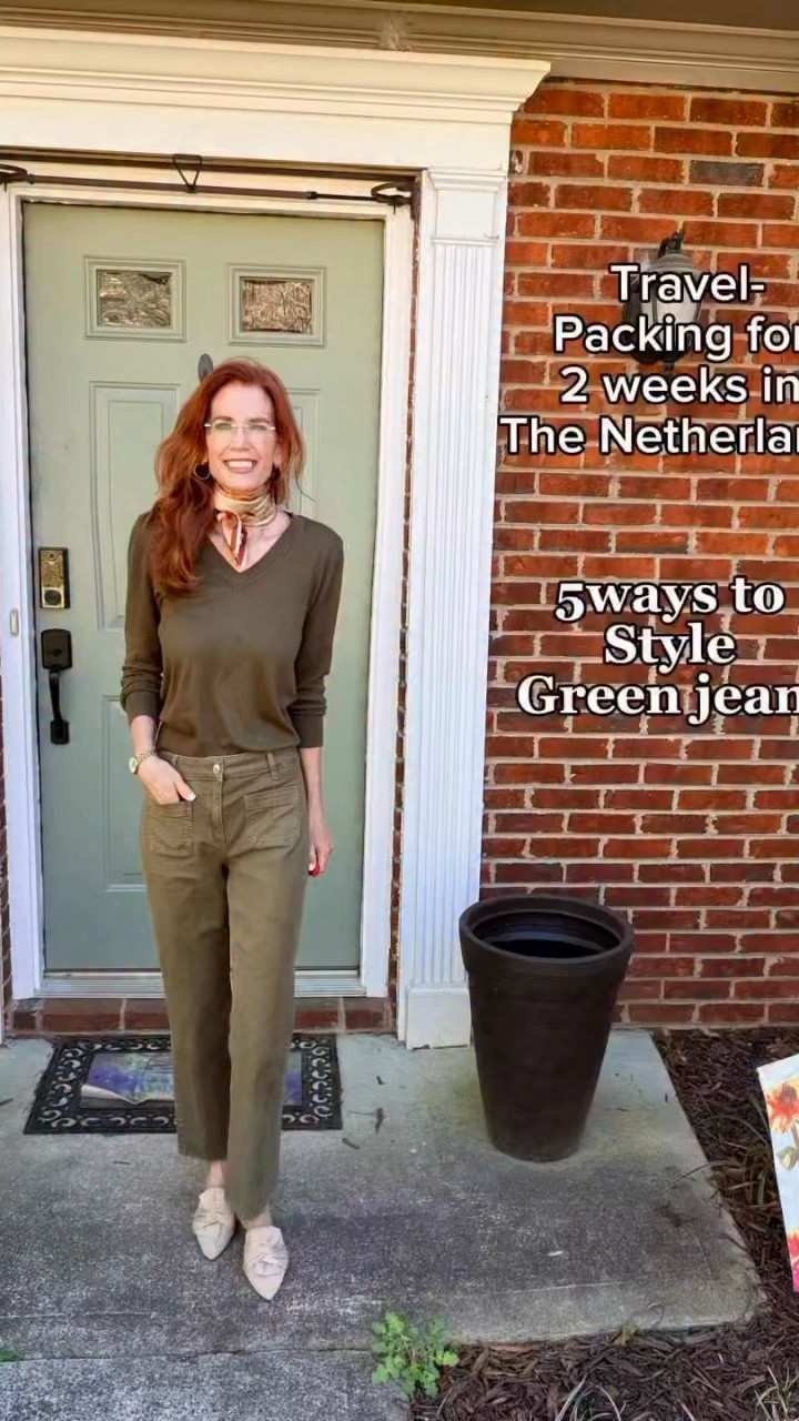 Packing pieces to wear to the Netherlands next Tuesday. Yes our Spring trip takes us there as we visit places of our ancestors. My hubbys family was from the Netherlands. 

I am sharing one pair of olive jeans I am packing and styling 5 outfits with it. 

Bringing some cotton blend sweaters, a blazer, about 9 tops, a few dresses, all in a carryon. Do not forget shoes can be the most important. I’ll wear sneakers on the plane and bring a pair of cushioned sandals and Vivaia flats. 

I’ll be wearing a trench as there may be some rain, and bring a denim jacket. 

I’ll be linking these looks on my #ltki shop, if you would like links, comment SHOP, or a specific outfit let me know. 

#fashion #microinfluencer #reelsofinstagram #travel traveloutfits, what to wear in Amsterdam, denim, casual looks, casual style, how to pack a carryon, European travel, vacation, travel fashion, Spring looks, Spring