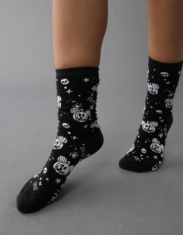 AE Mickey Mouse Pumpkin Crew Socks | American Eagle Outfitters (US & CA)