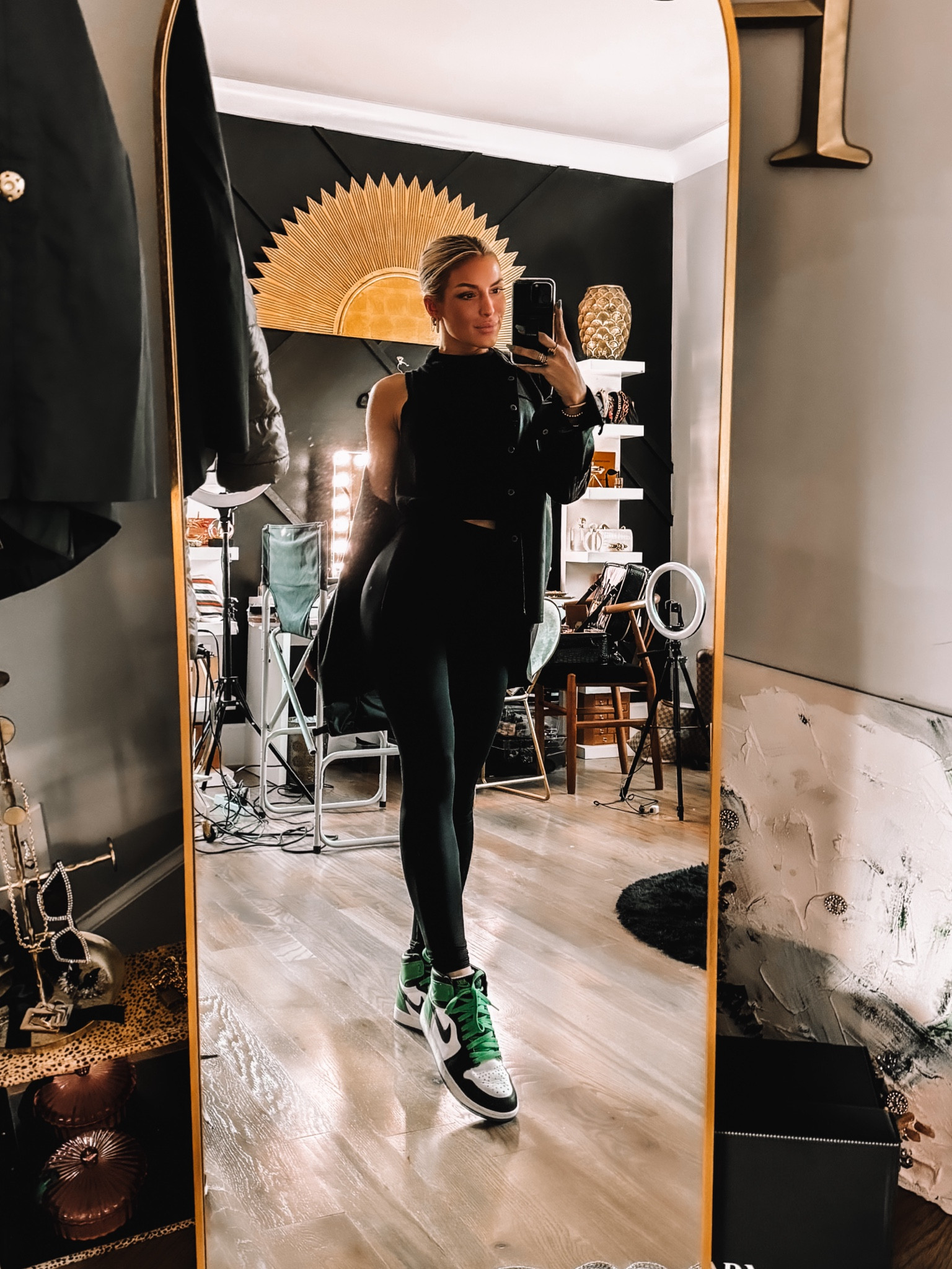 Hopefully the last time to dress for cooler weather, and on to spring! In my Jordan 1 Lucky Greens baby 

#LTKstyletip #LTKGiftGuide #LTKshoecrush