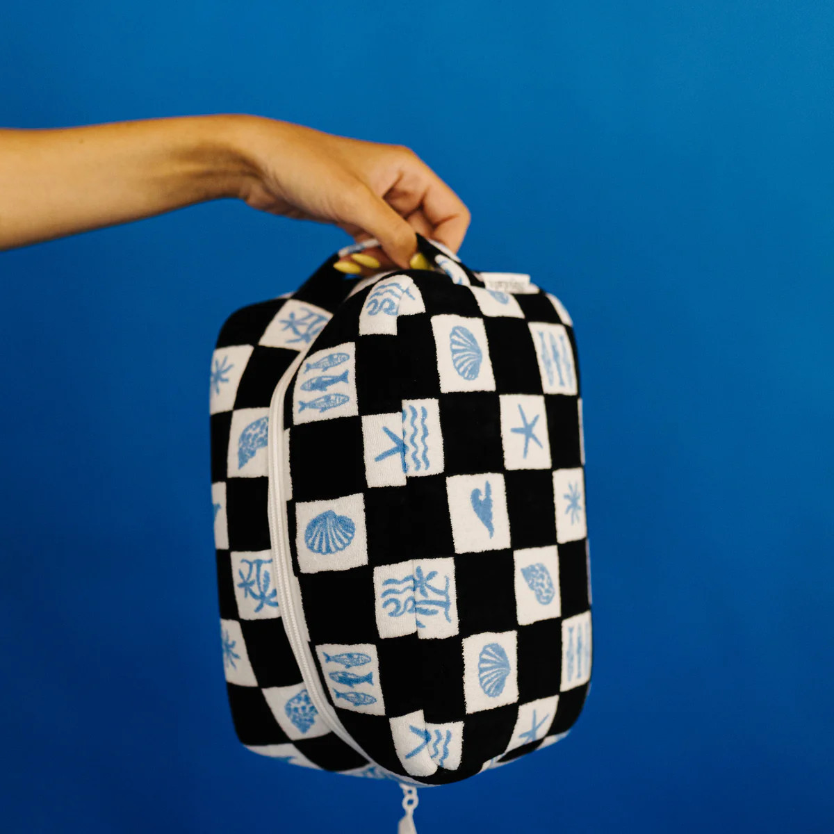 Coastal Check Cosmetic Bag | Staykation