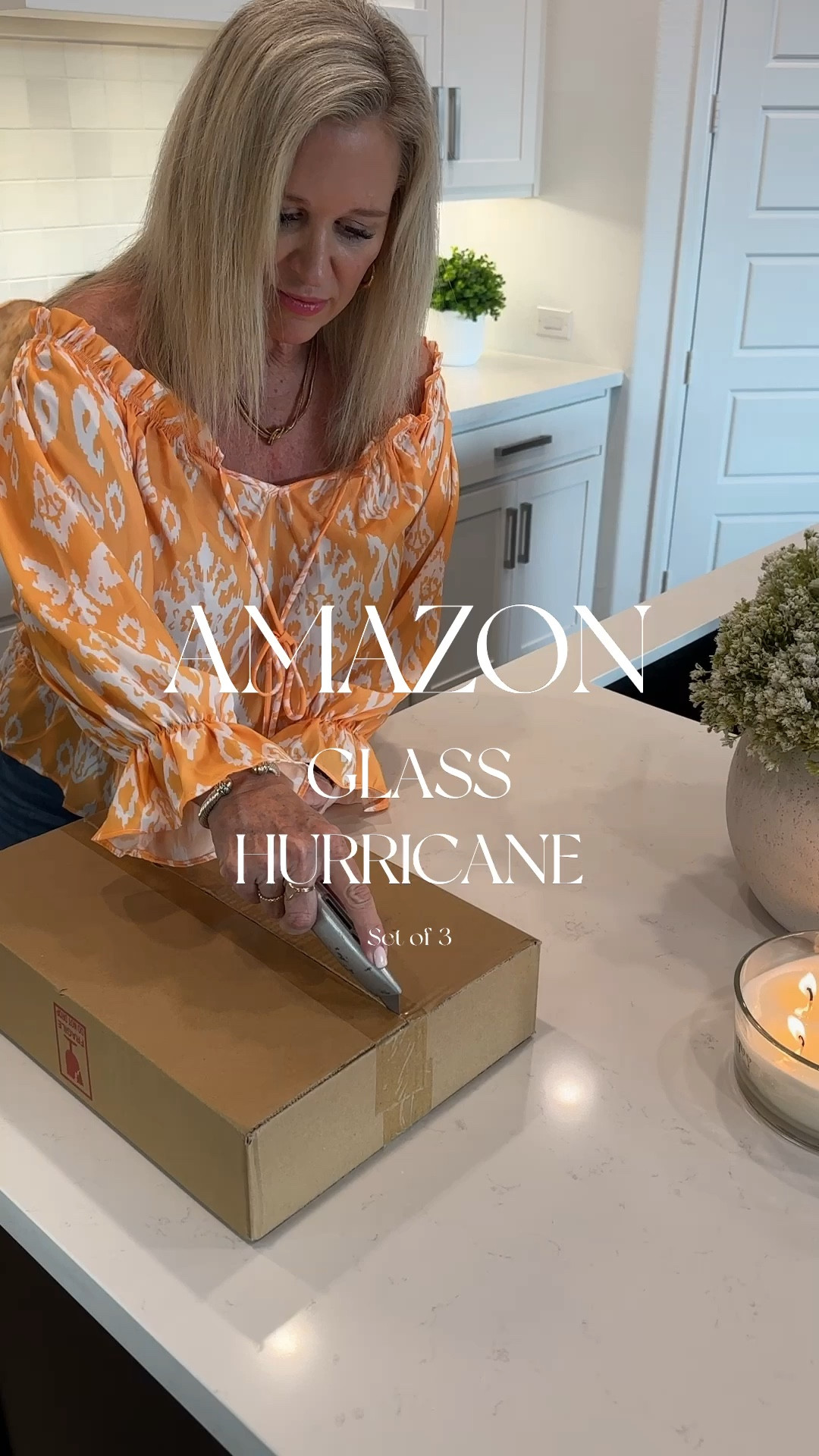 These glass hurricanes are so beautiful and the perfect way to add ambiance to your home! You can group two sets together to create a stunning centerpiece or use them for everyday on top of a console table! Come in different finishes. 

#LTKStyleTip #LTKFindsUnder50 #LTKHome