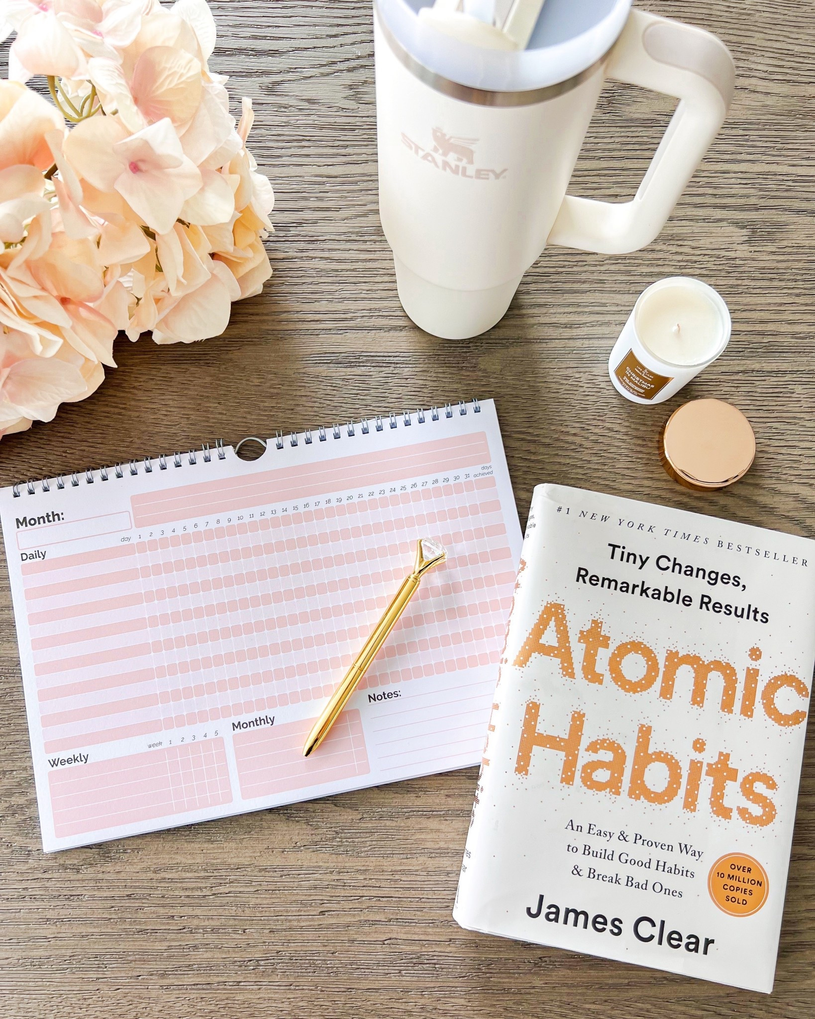 Love this Habit Tracker for tracking my goals and habits this year! It’s undated so you can start anytime, not just in January. Also love the book Atomic Habits and looking forward to reading it again this year! 

Habit tracker, Atomic Habits book, new year goals, new year organization, new year resolutions, new years resolution, goal tracker, goal setting, 2026 goals, home office, work from home office, pink office, work space, workspace, Stanley cup, Stanley tumbler, book club, bookstagram

#LTKfitnessgoals #LTKselfcare #LTKmorningroutine