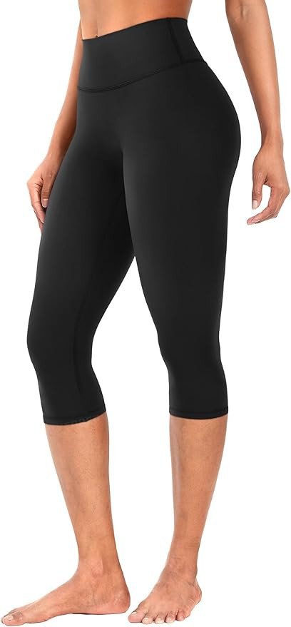 YEOREO Ease Womens Workout Capri Leggings 17" No Front Seam High Waisted Hidden Scrunch Gym Yoga ... | Amazon (US)