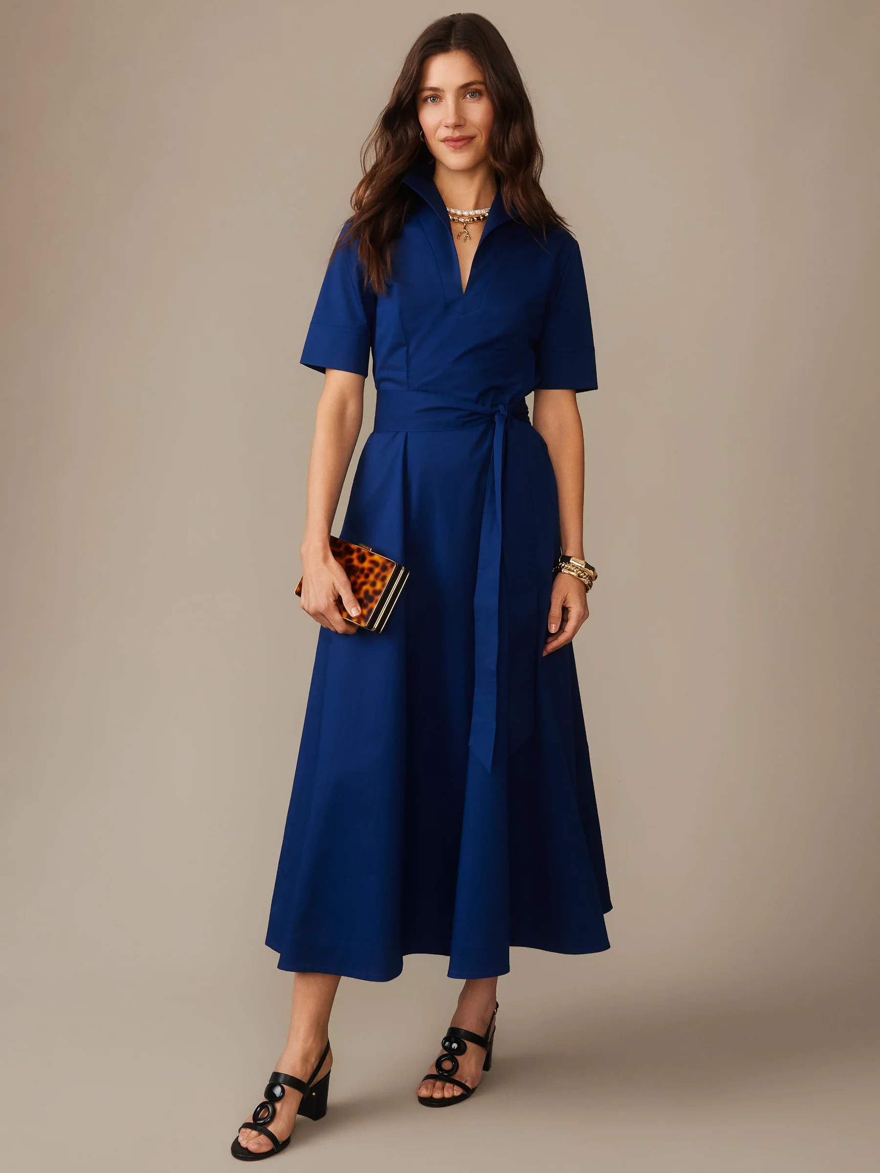 Nautical_Navy Solid Lily Dress | Women's Dresses | J.McLaughlin | J.McLaughlin