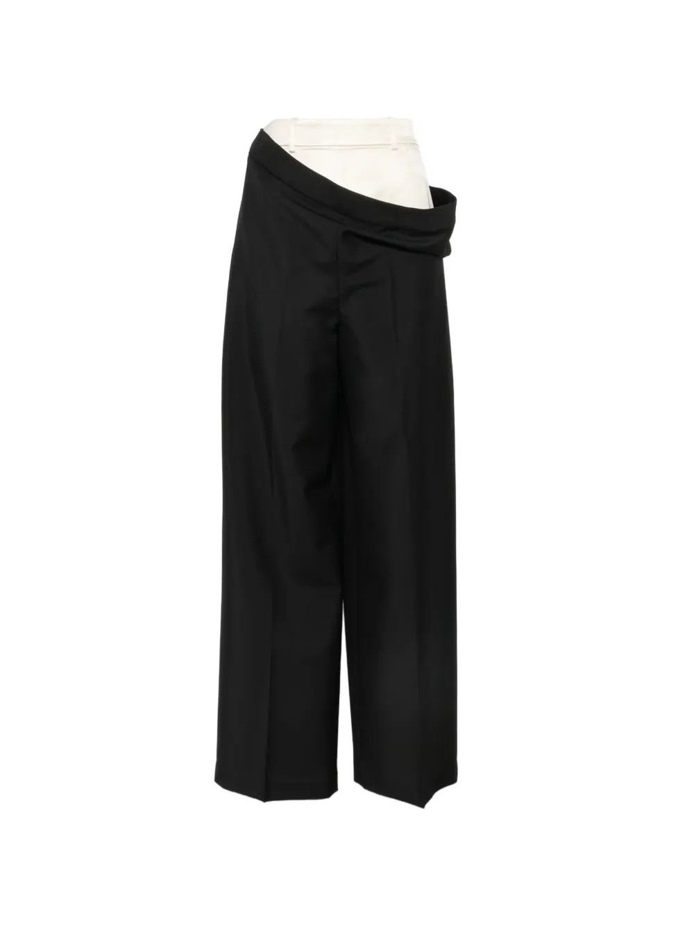 Róhe double-waistband wide-leg trousers - Black | Farfetch Global