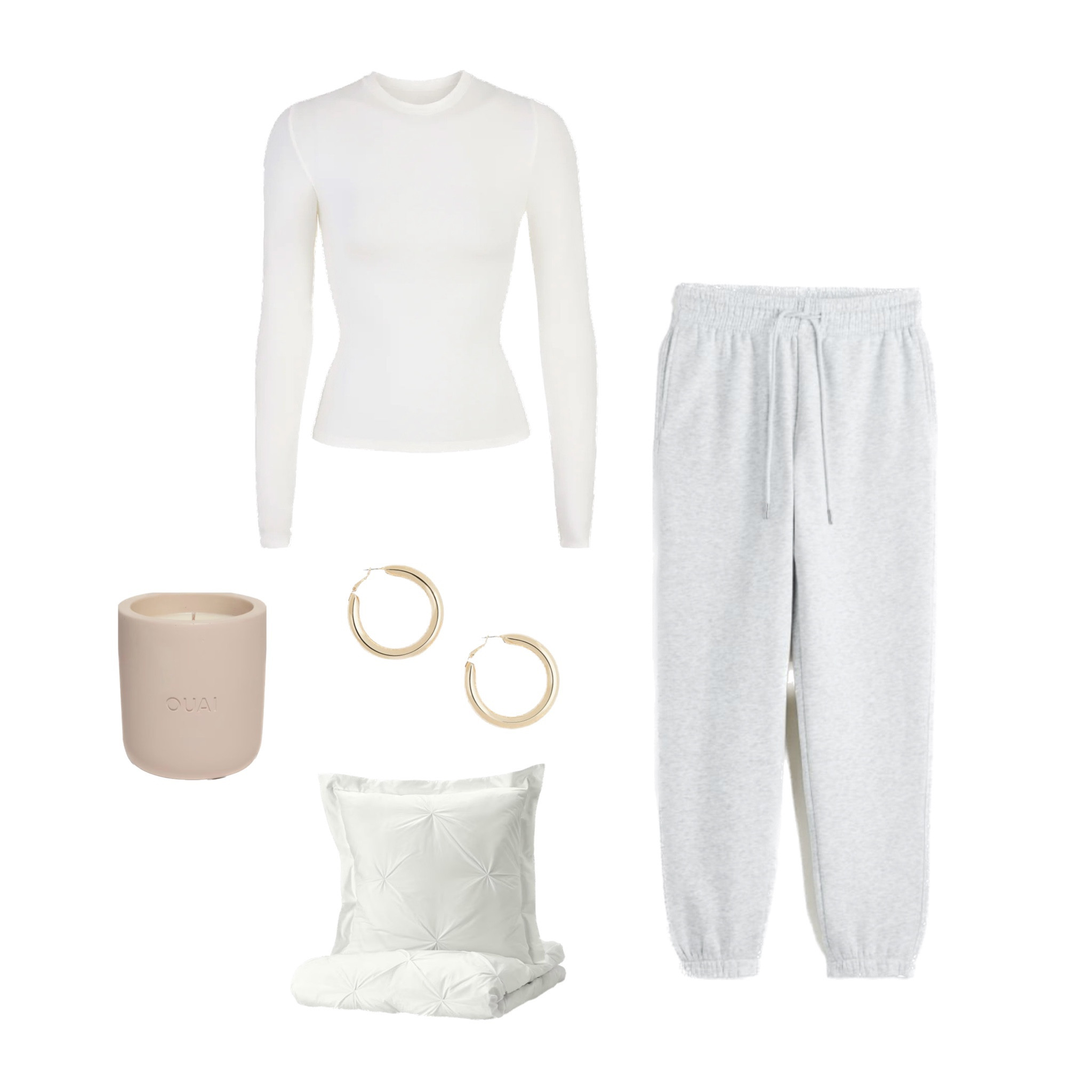 skims outfit, neutral outfit, that girl outfit, loungewear outfit, bedding, bed sheets, ouai candle, pink candle, gold jewellery, gold hoops, Spring , grey sweatpants, skims top, ribbed top, Longsleeve, ribbed Longsleeve, spring essentials, spring fashion , spring 2023, corsage, corset top, brown, white, top, H&M, H&M top, H&M corset , basics, basics H&M 

fashion, 2023 fashion, basics, gold hoops, gold jewelry, sweatpants, longsleeve, beige, H&M, outfit inspo, outfit inspiration, blue jeans, bag, spring 2023, spring fashion, that girl outfit, vanilla girl outfit


#LTKfit #LTKstyletip #LTKsalealert
