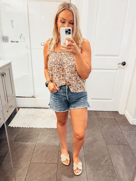 I know summer is technically over but it’s still hot AF. I just got this super cute tank and I can see myself wearing it on repeat all fall 

#LTKunder100 #LTKshoecrush #LTKSeasonal