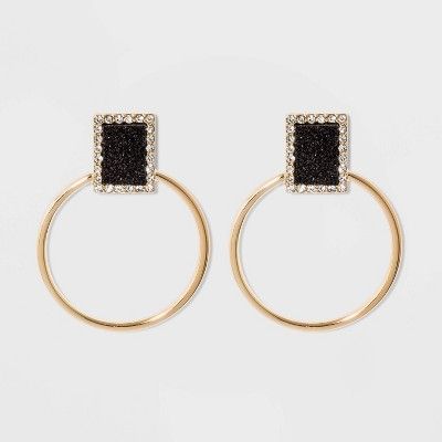 SUGARFIX by BaubleBar Druzy Crystal Hoop Earrings | Target