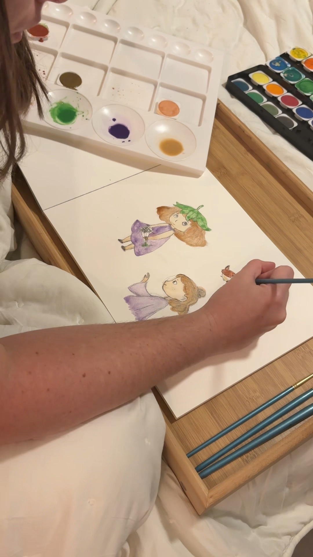 Trying to apply some of the tips given to me, always accepting more🎨🖌️ #watercolor #watercolorpainting #diy #art #fyp 