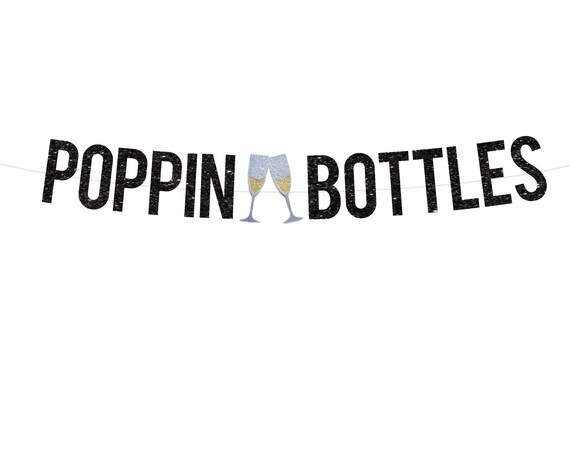 New Years Party Banner | Poppin Bottles Banner | New Years Eve Decoration | New Years Eve Party 2... | Etsy (US)