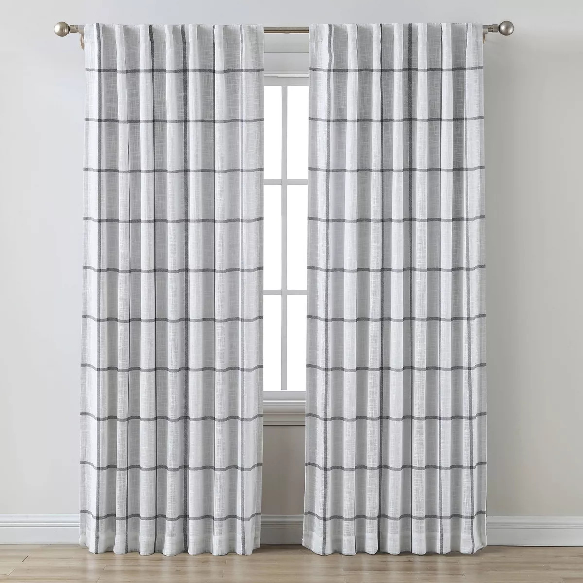 1pc Blackout Window Curtain Panel Gray - Threshold™ | Target