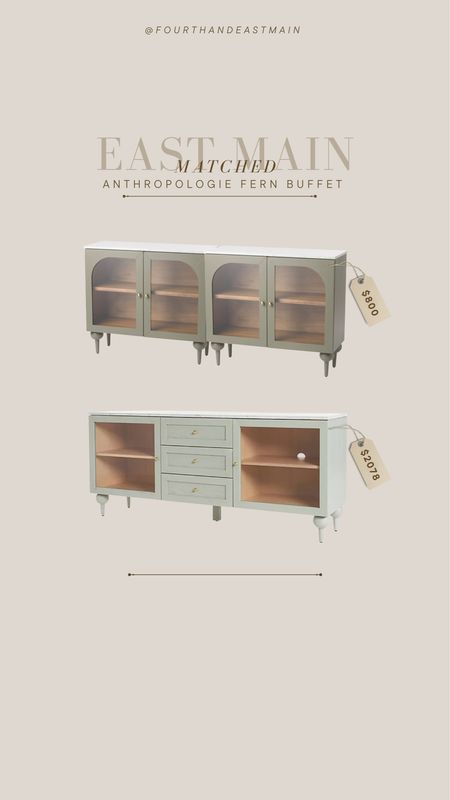 matched // anthropologie fern media cabinet dupe. both with marble top over $1,000 savings!

#LTKhome