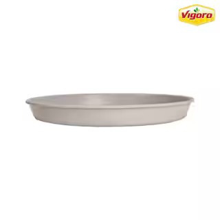 10 in. Dia. Antonella Cottage Stone Plastic Plant Saucer | The Home Depot