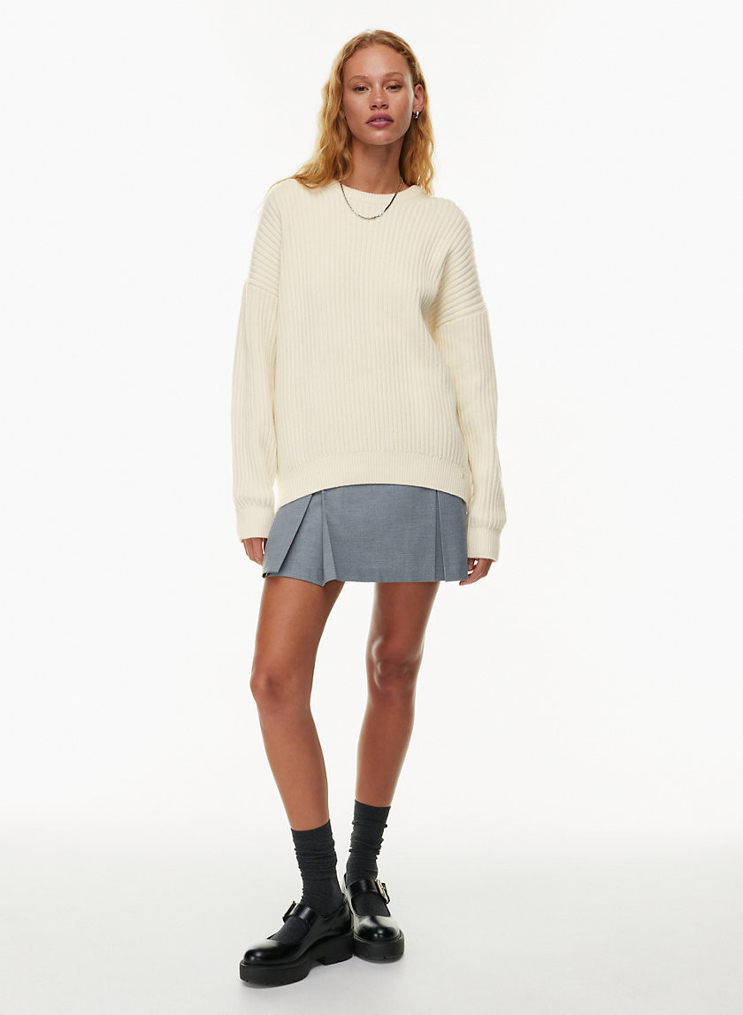 Sunday Best Women's Peggy Sweater in Whisper White | Large | Aritzia