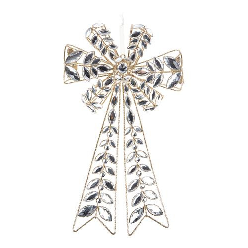 August & Leo 12.5"" Jeweled Bow - Ivory/Off White | HSN