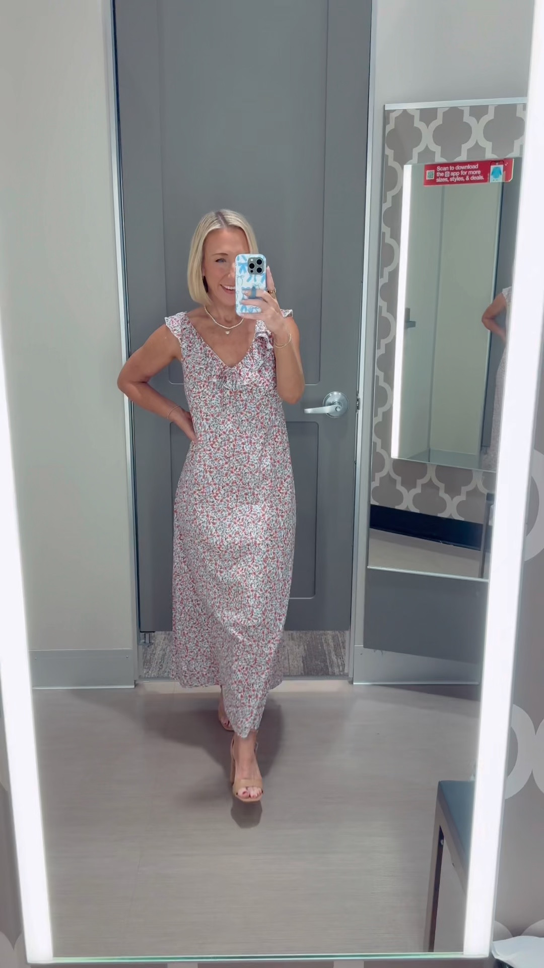 Target; in store try-on. Sleeveless Ruffle Maxi Sundress - size XS. Tan Heel - tts.
 

 

#LTKOver40 #LTKFindsUnder50 #LTKSeasonal