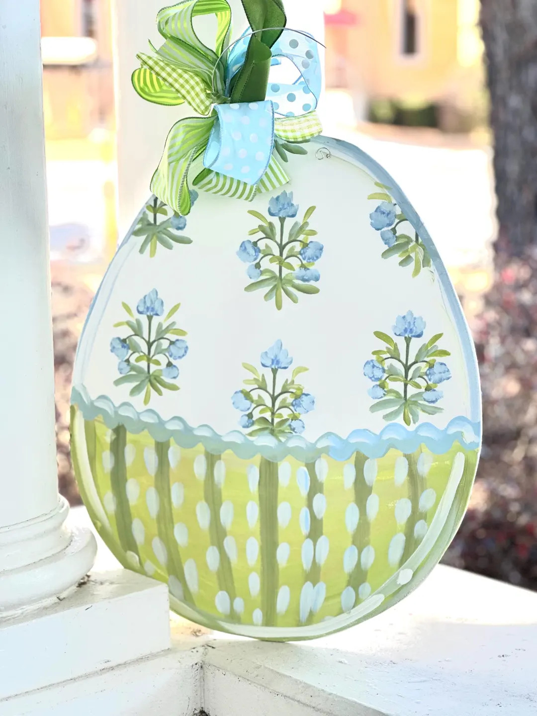 Block Print Easter Egg Hanger | Etsy (US)