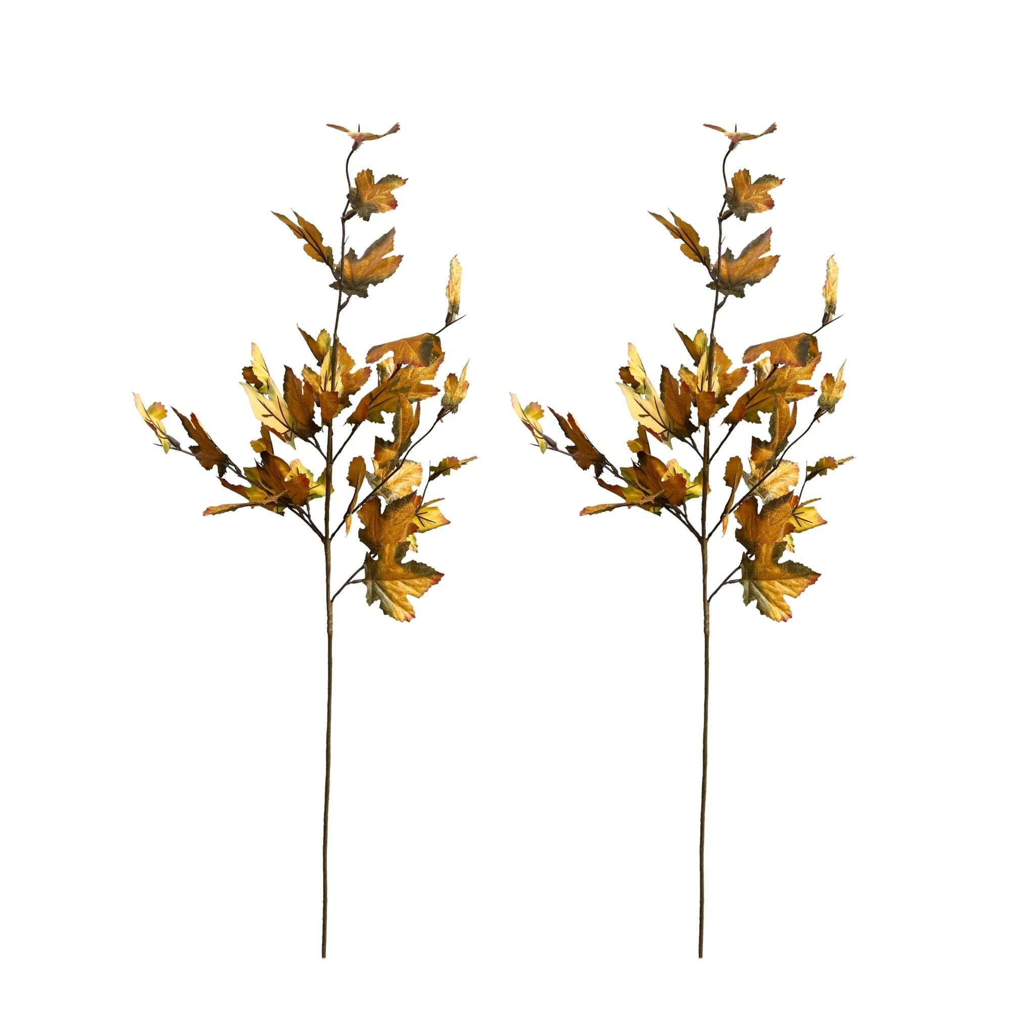 Set of 2 Artificial Maple Leaf Stems for Autumn Decoration | Walmart (US)