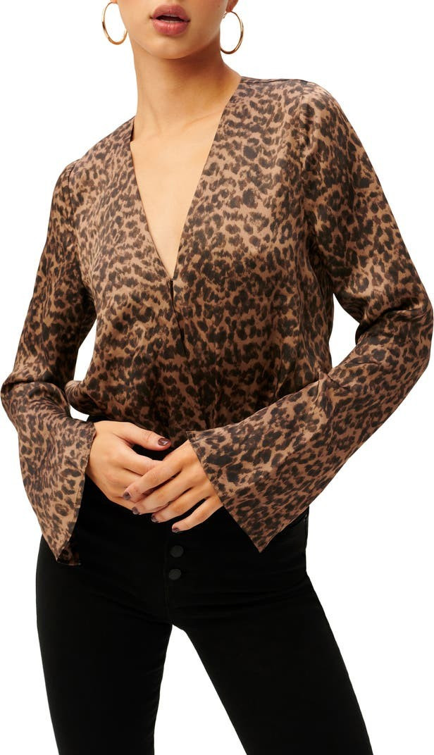 Flowing Faux Wrap Bodysuit | Nordstrom