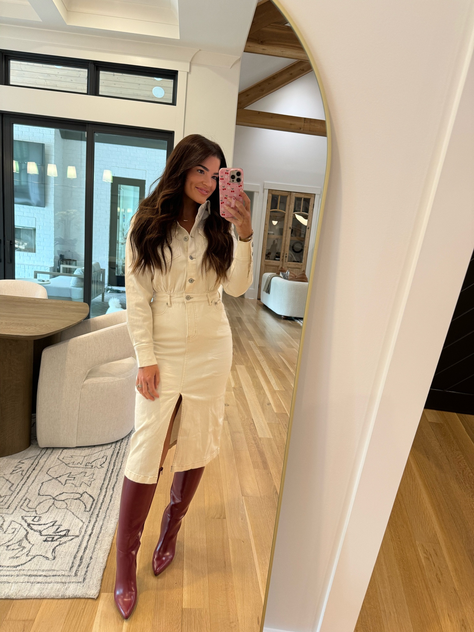 This denim dress comes in cream and black! @walmart @walmartfashion #walmartpartner #walmartfashion