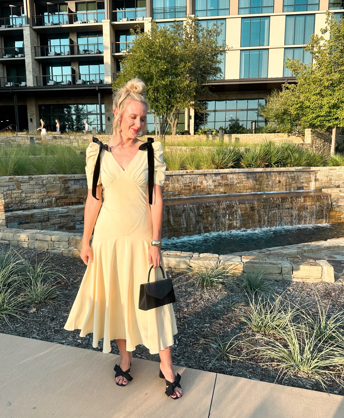 ✨ Elegant, feminine, and modest ✨
I wore this stunning yellow silky v-neck maxi dress tonight for LTKCon cocktail hour, and I’m obsessed with all the details. The oversized bows on the shoulders can be tied for a statement look or removed for a sleeker style. It has a hidden zipper in the back, flows beautifully, and comes in multiple colors. I’m in a size medium and it runs true to size. Perfect for formal occasions, weddings, and any special event where you want to feel timeless and chic. 💛

#ModestFashion #FormalFashion #CocktailHourStyle #ParisianFashion #WeddingGuestDress #WeddingGuestOutfitIdeas #ModestStyle #PromStyle #ElegantDresses #FeminineStyle #EveningWear #DressyOutfit #SpecialEventStyle #AffordableFashion #Bohme

#LTKCon #LTKFindsUnder100 #LTKParties