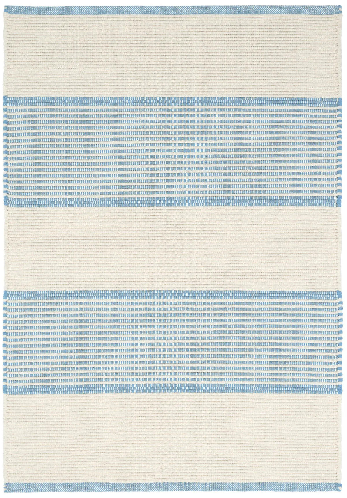 La Mirada Asiatic Blue Woven Cotton Rug | Annie Selke