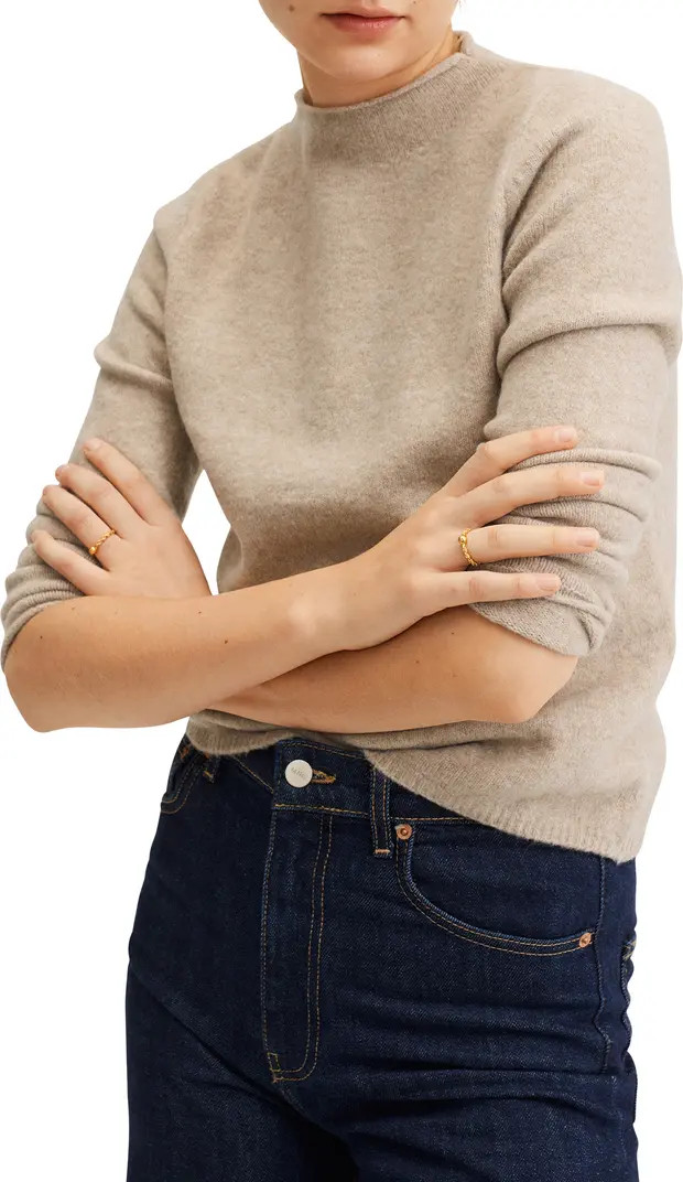 MANGO Perkins Mock Neck Sweater | Nordstrom | Nordstrom