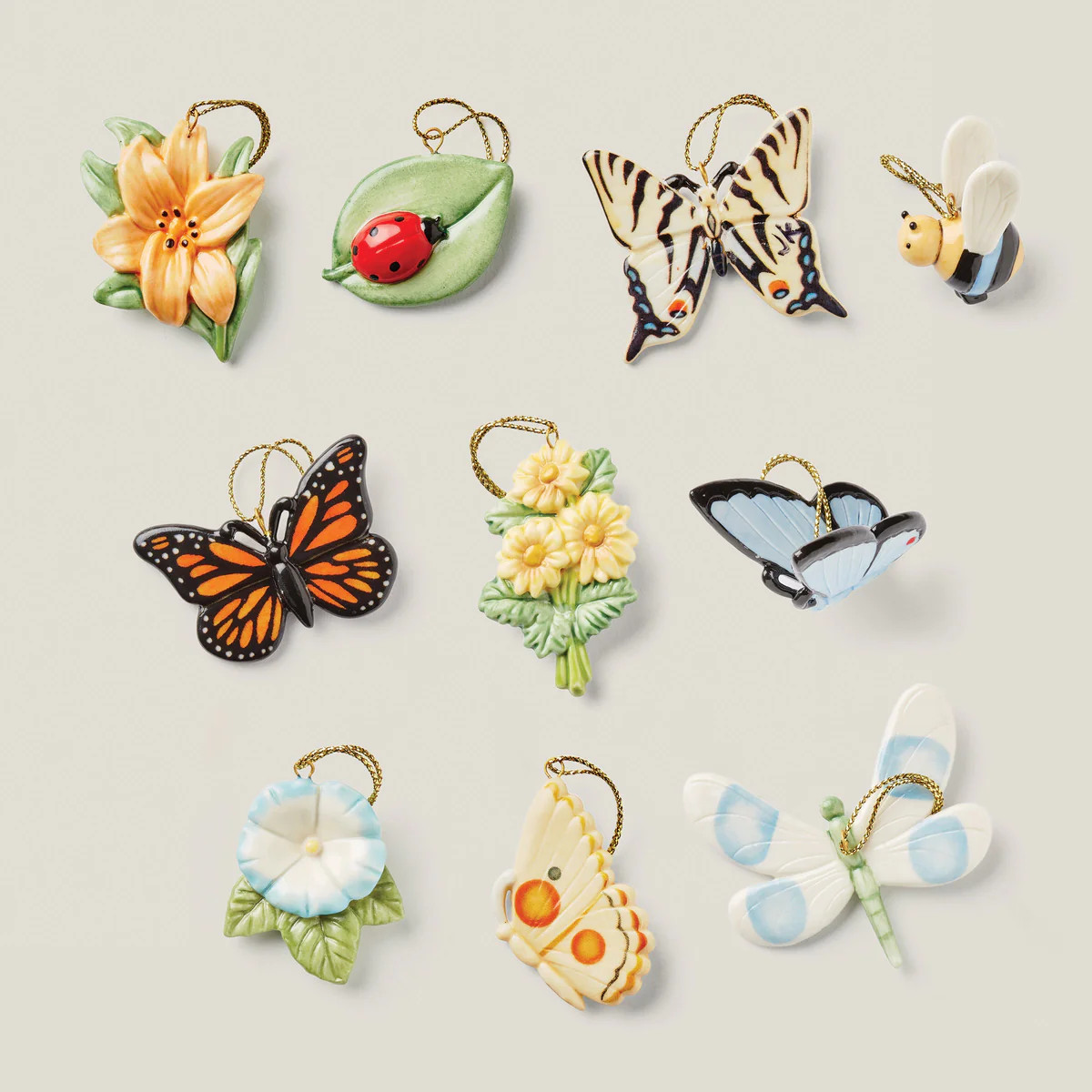 Butterfly Meadow 10-Piece Mini Ornament Set | Lenox